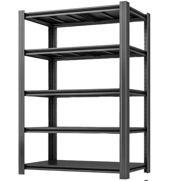 LI JIU HOME 5-Tier 35.43" W x 17.75" D x 72" H Garage Shelving 3500LBS Storage Shelves Heavy Duty Metal Shelf Unit Adjustable Basement Industrial Storage Racks