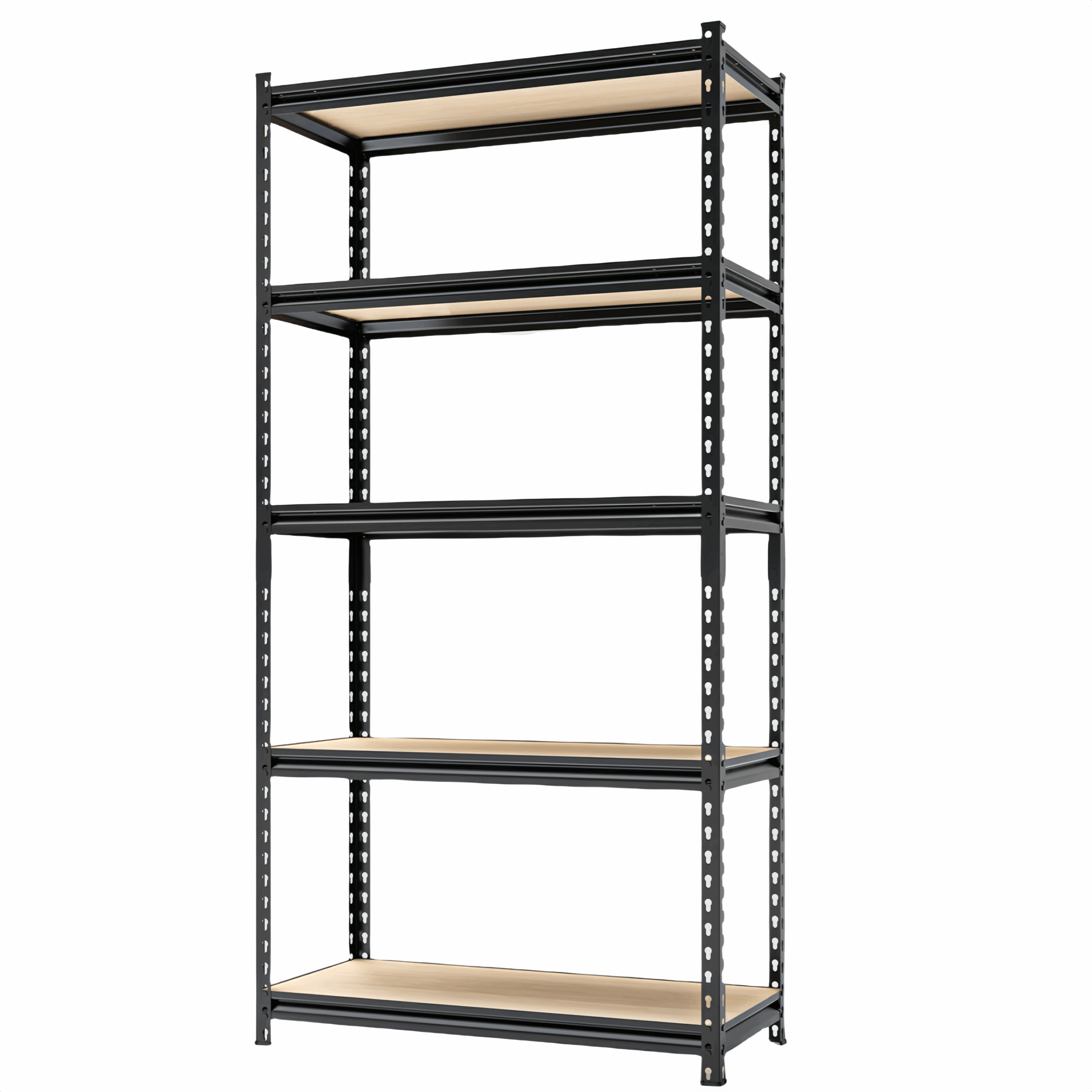 LI JIU HOME Storage Shelves Garage Shelving Heavy Duty 5 Tier Metal Shelving Units for Storage Adjustable Utility Shelf Rack for Kitchen Warehouse Basement 28" W x 11.8" D x 59.8" H, Black